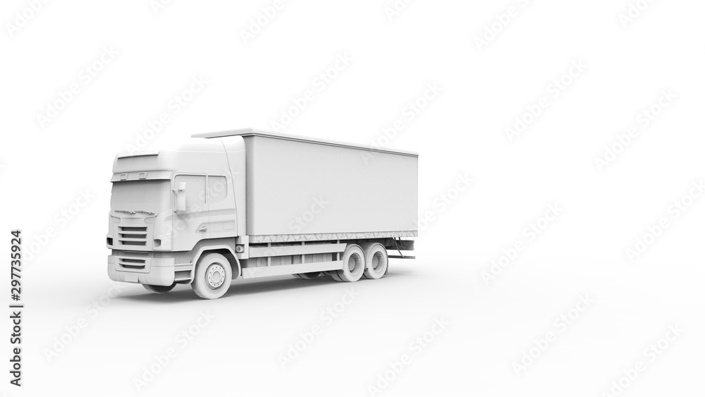 3d rendering of a cargo truck isolated in white studio background 3d rendering of a cargo truck isolated in white studio background