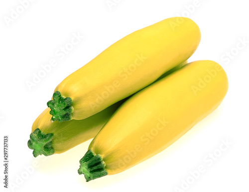 diet yellow zucchini on a white background