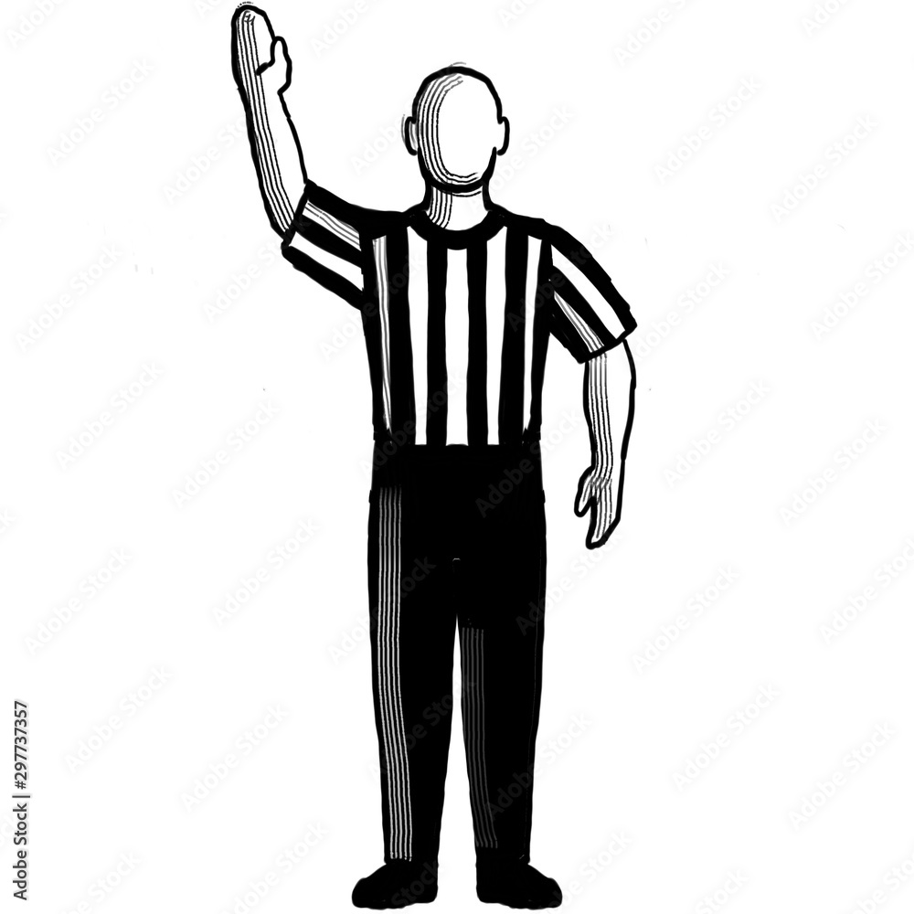 Basketball Referee stop clock Hand Signal Retro Black and White Basketball Referee stop clock Hand Signal Retro Black and White