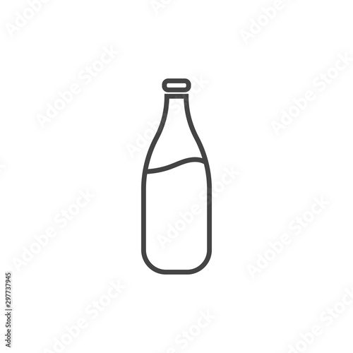 Milk bottle icon isolated design graphic vector