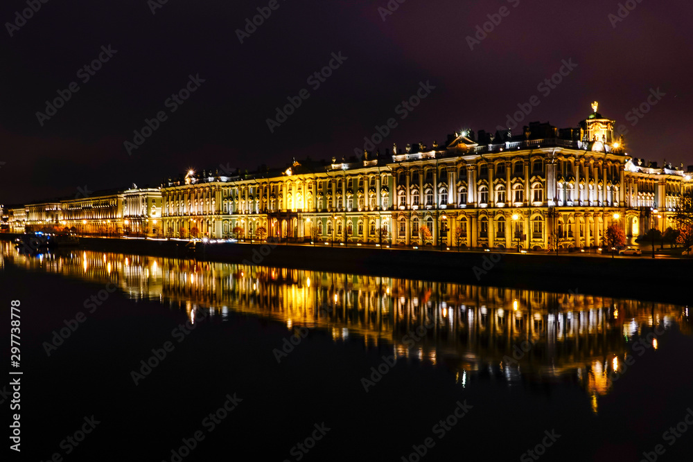 St Petersburg, Russia The facade of the Winter Palace and the Hermitage Museum