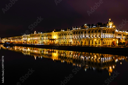 St Petersburg, Russia The facade of the Winter Palace and the Hermitage Museum