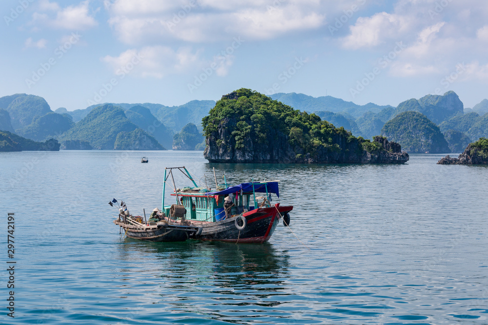 Fishing Boat in Ha Long Bay, Vietnam