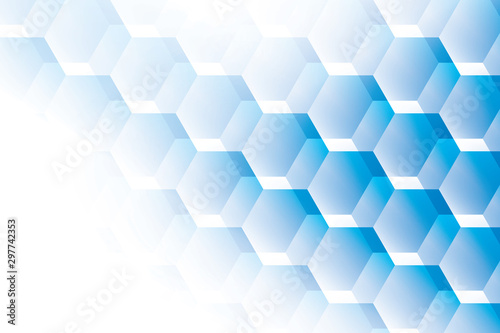 Obraz Abstrakcyjne geometryczne błękitno-białe tło