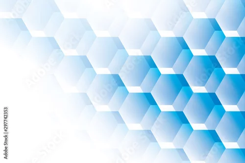 Obraz Abstrakcyjne geometryczne błękitno-białe tło