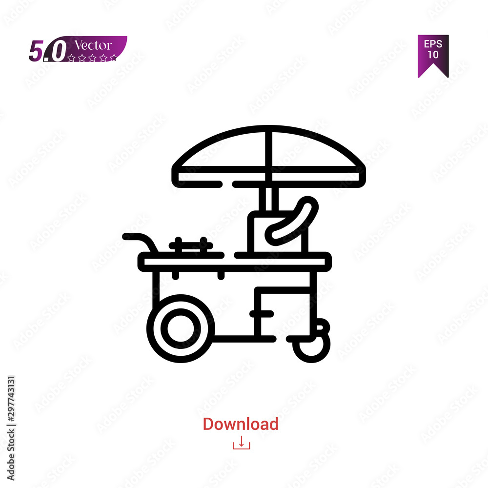 Outline Black food-cart icon. food-cart icon vector isolated on white background. city-park icons . Graphic design, mobile application, logo, user interface. EPS 10 format vector Outline Black food-cart icon. food-cart icon vector isolated on white background. city-park icons . Graphic design, mobile application, logo, user interface. EPS 10 format vector