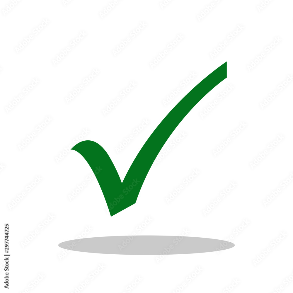Tick icon in flat style. Approval symbol for your web site design, logo, app, UI Vector EPS 10. Tick icon in flat style. Approval symbol for your web site design, logo, app, UI Vector EPS 10.