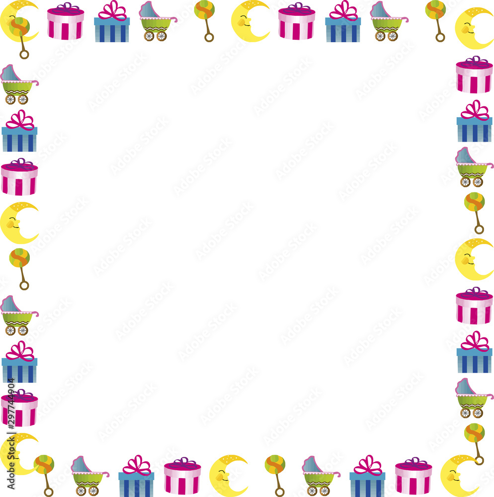 Children's photo framework. Giraffe and train. Vector illustration. Children's photo framework. Giraffe and train. Vector illustration.