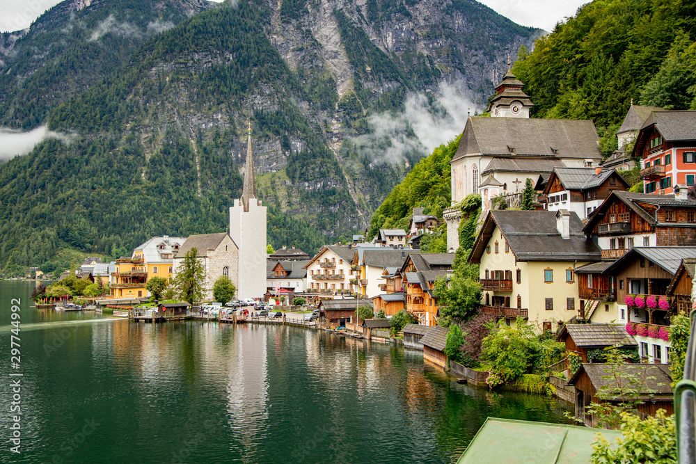 Hallstatt at the Hallstätter lake in Austria Hallstatt at the Hallstätter lake in Austria