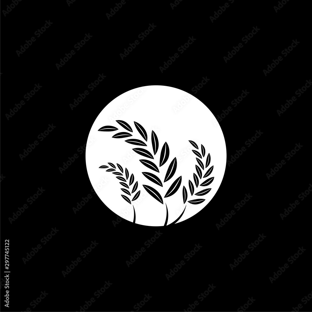 Farm logo label emblem design isolated on black background Farm logo label emblem design isolated on black background