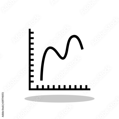 Graph bar icon in flat style. Analytics symbol for your web site design, logo, app, UI Vector EPS 10.