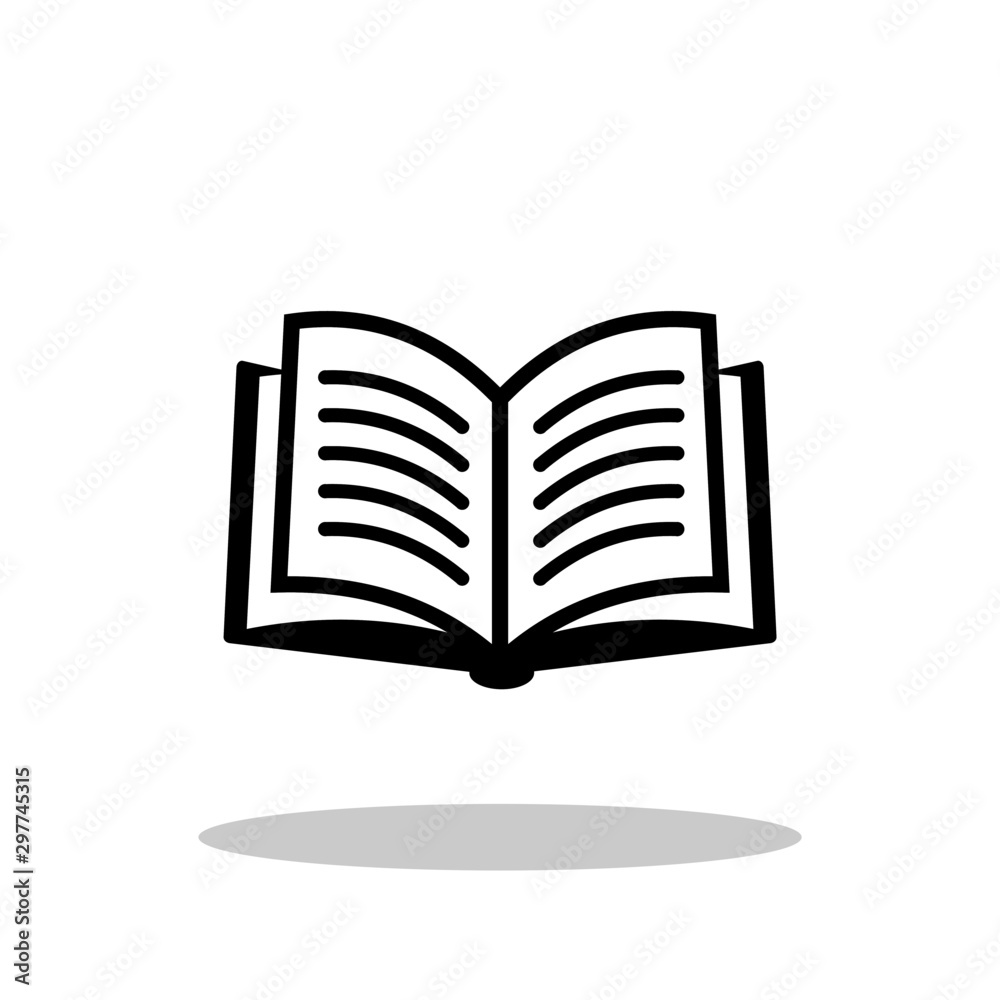 Book icon in flat style. Opened book symbol for your web site design, logo, app, UI Vector EPS 10. Book icon in flat style. Opened book symbol for your web site design, logo, app, UI Vector EPS 10.
