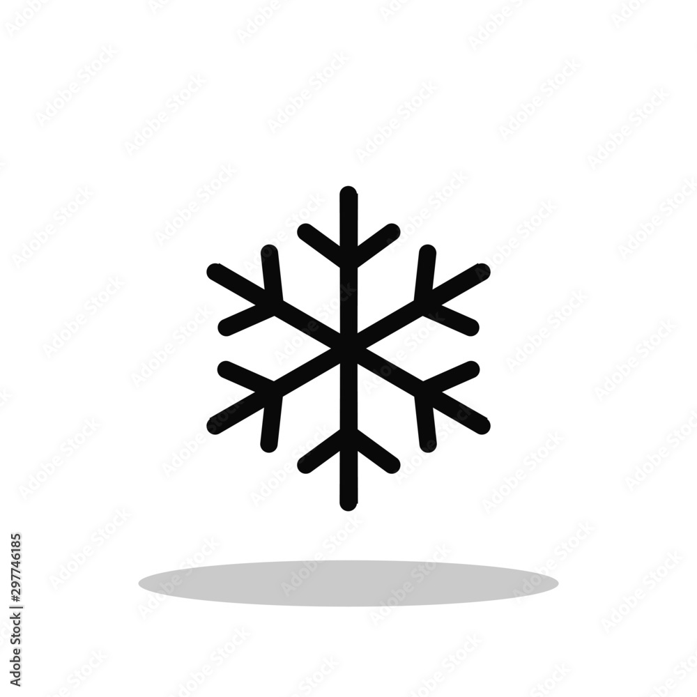 Snowflake icon in flat style. Winter symbol for your web site design, logo, app, UI Vector EPS 10. Snowflake icon in flat style. Winter symbol for your web site design, logo, app, UI Vector EPS 10.