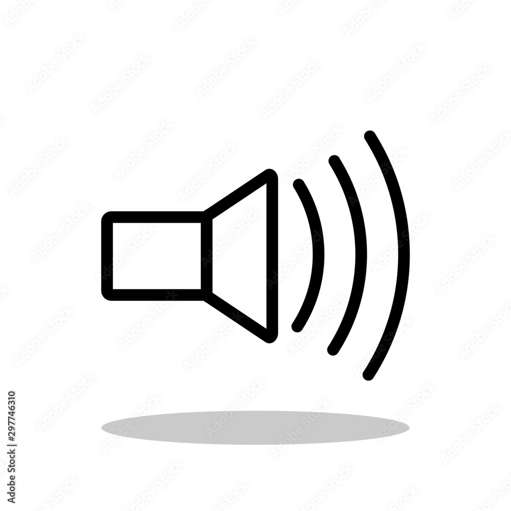 Speaker icon in flat style. Sound symbol for your web site design, logo, app, UI Vector EPS 10. Speaker icon in flat style. Sound symbol for your web site design, logo, app, UI Vector EPS 10.