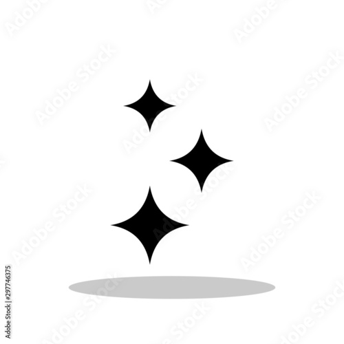 Sparkles icon in flat style. Shine symbol for your web site design  logo  app  UI Vector EPS 10.