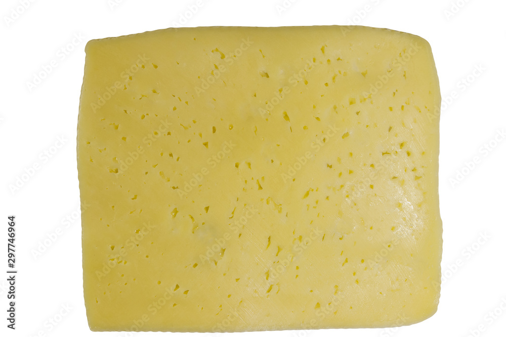 Slice of cheese isolated on white background Slice of cheese isolated on white background