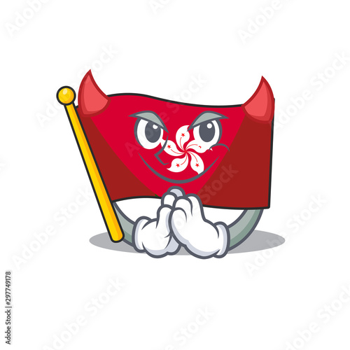 Devil flag hongkong character with cartoon shape