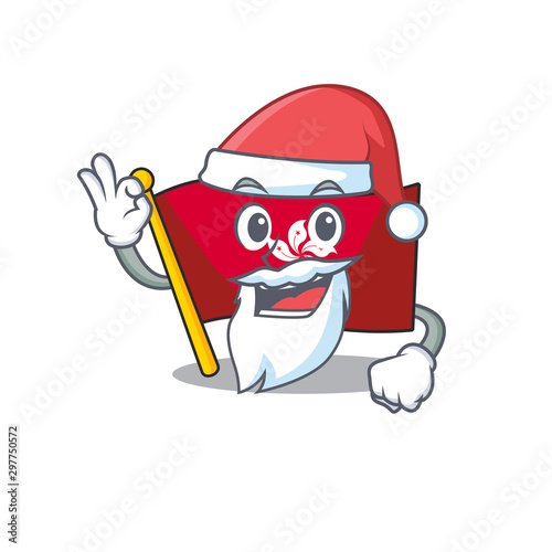 Santa flag hongkong on the with mascot