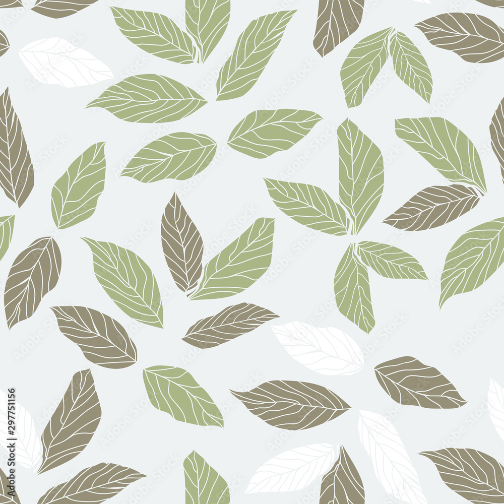 Beautifull autumn leaves seamless pattern design