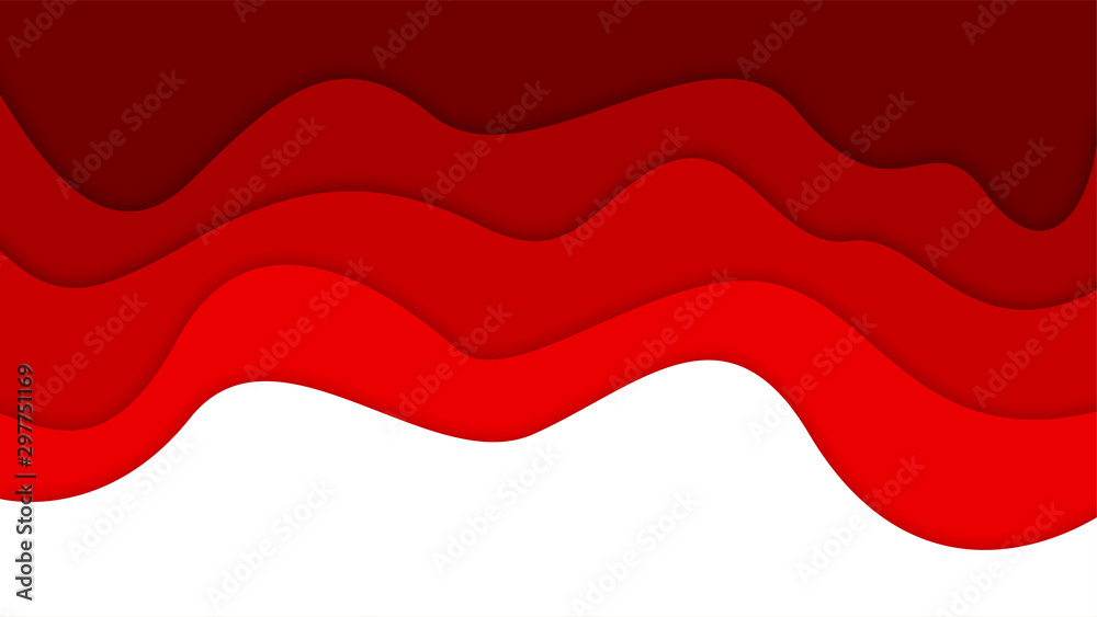 Naklejka premium 3D abstract background and paper cut shapes, vector illustration