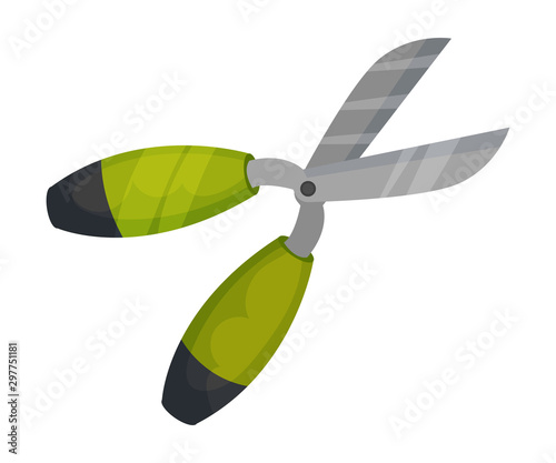 Garden secateurs. Vector illustration on a white background.