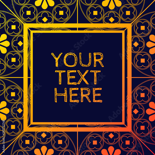 Photography Floral Medieval Pattern Background Invite Template