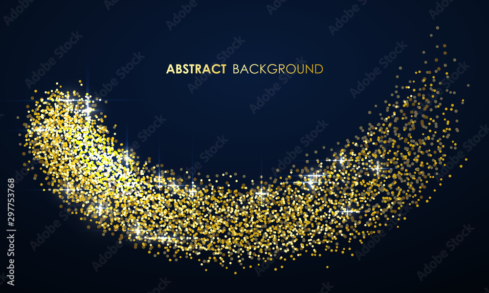 Abstract Graphic Design of Golden particles Composition. Abstract Graphic Design of Golden particles Composition.
