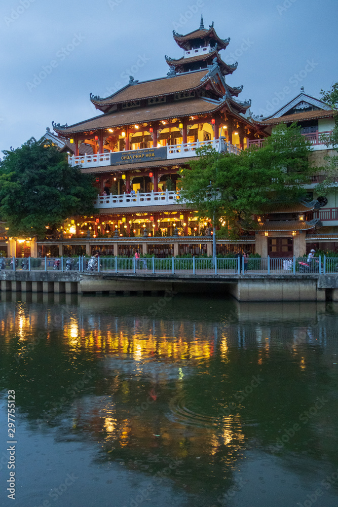 Fototapeta premium Phap Hoa Pagoda in Ho Chi Minh City, Vietnam