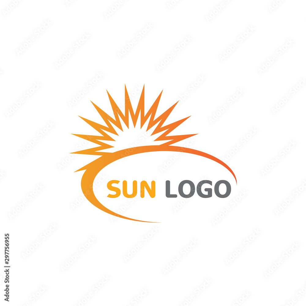 Sun Summer Logo Design illustration template Sun Summer Logo Design illustration template