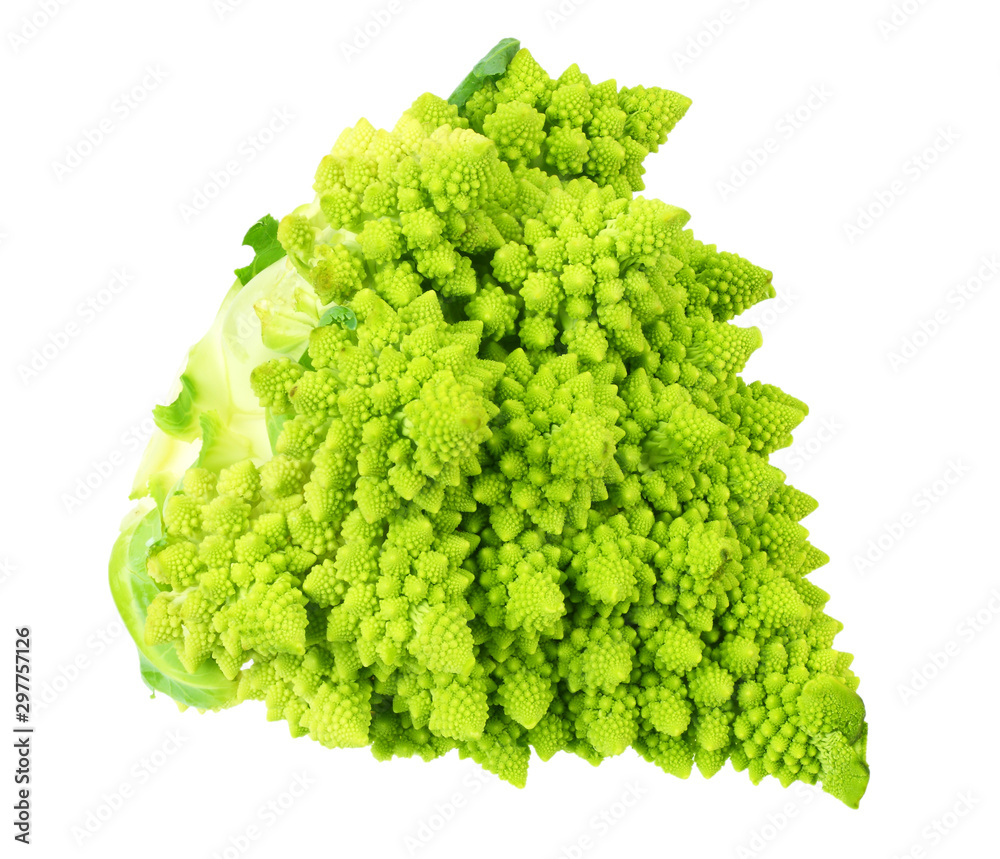 Romanesco broccoli isolated on white background. Roman cauliflower. Romanesco broccoli isolated on white background. Roman cauliflower.