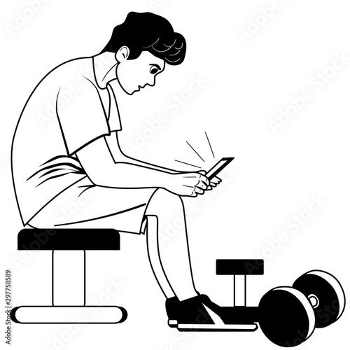 distraído en el gimnasio 