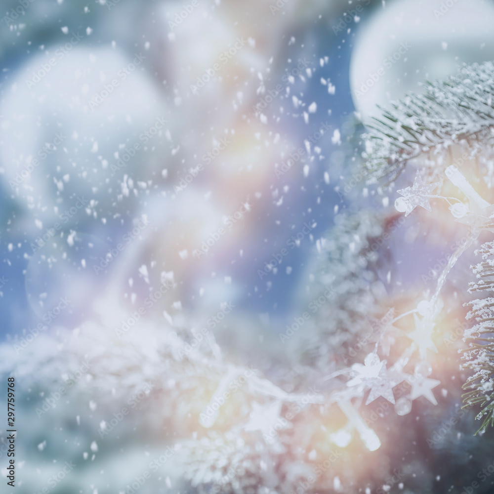 Obraz premium Christmas tree and free space for your decoration.