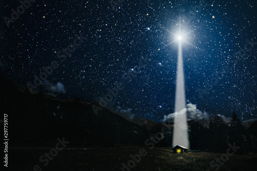 The star indicates the christmas of Jesus Christ.