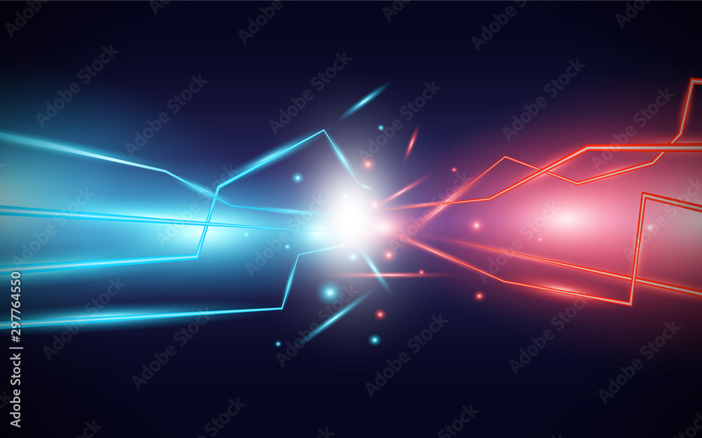 Abstract light ray blue and red surface texture background with electric effect. Technology and futuristic vector design concept for use wallpaper, cover, banner, theme, web, presentation Abstract light ray blue and red surface texture background with electric effect. Technology and futuristic vector design concept for use wallpaper, cover, banner, theme, web, presentation