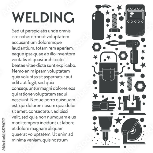 Building works, welding equipment toolkit, weld machine