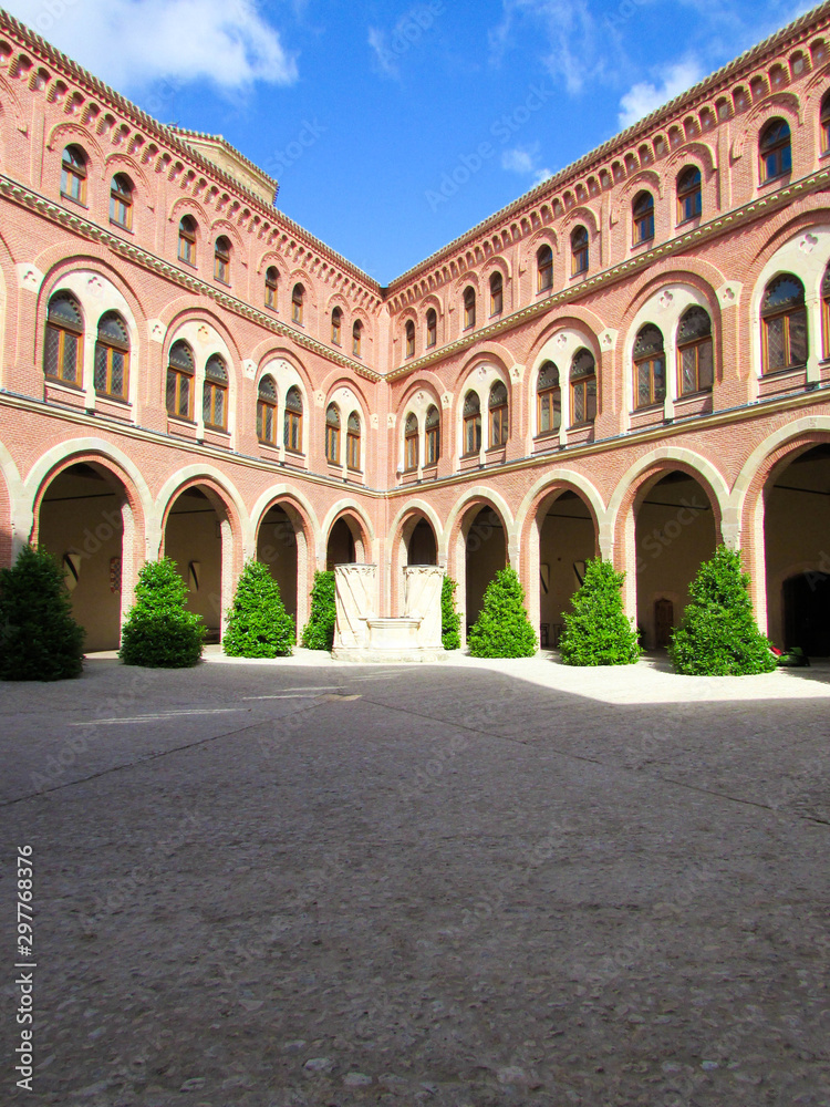 Castle Belmonte courtyard, Castilla-la Mancha, Spain