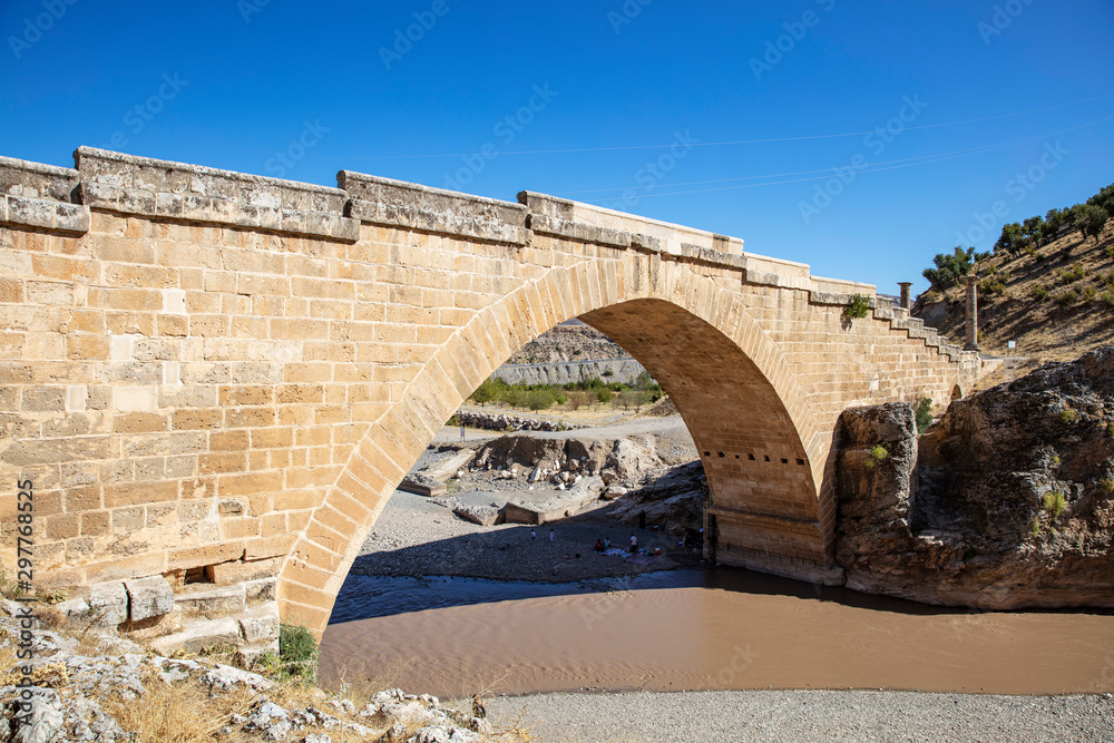 The historical Severan Bridge Adiyaman, which is located on the Cendere River and is considered one of the oldest used bridges in the world. It is located in an ancient settlement area Eskikale.