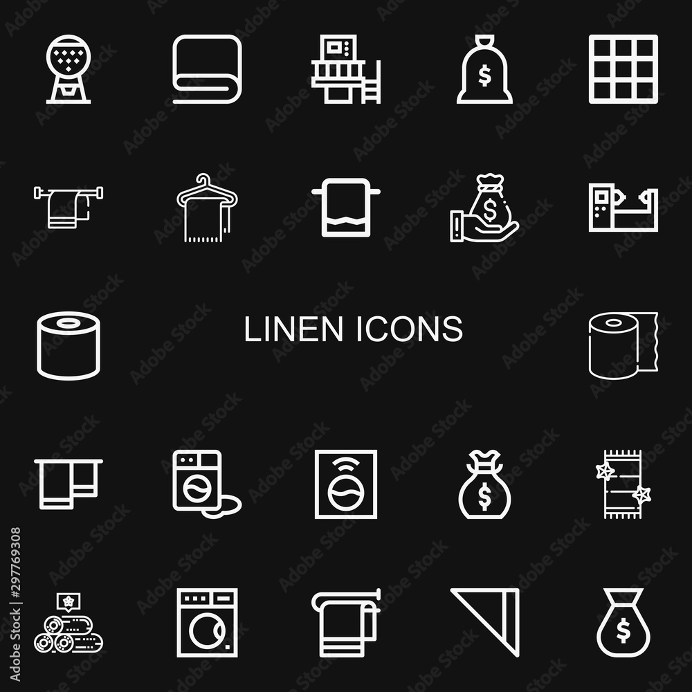 Editable 22 linen icons for web and mobile Editable 22 linen icons for web and mobile