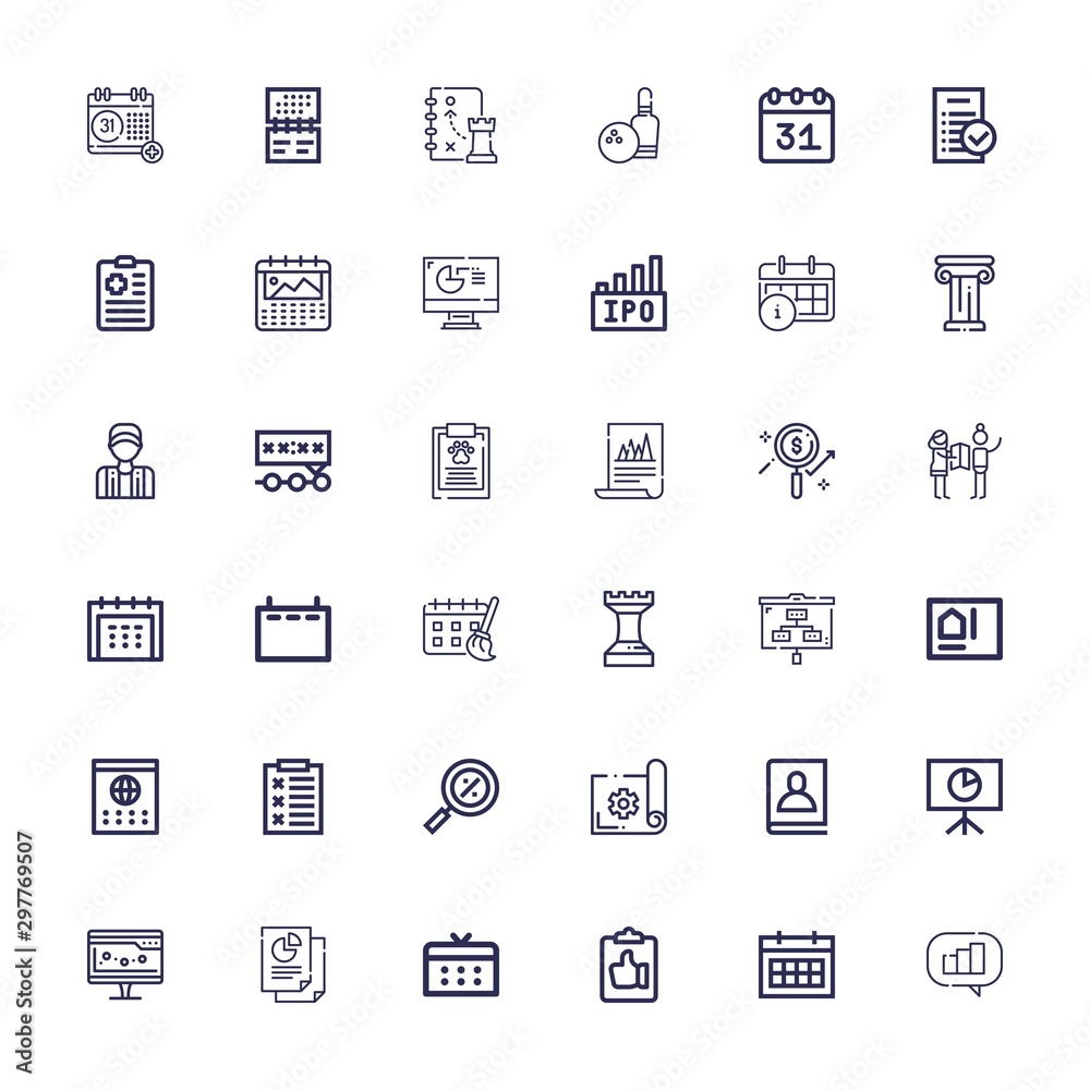 Editable 36 plan icons for web and mobile Editable 36 plan icons for web and mobile