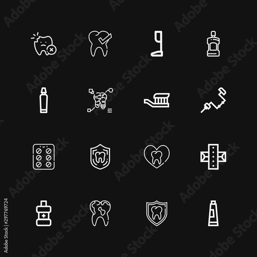 Editable 16 oral icons for web and mobile