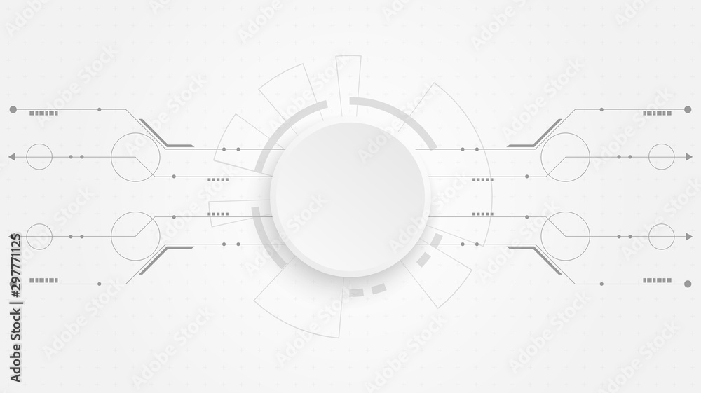 Obraz premium Abstract Digital Technology Cycle background.Business growth transformation to digital and Successful financial technology.