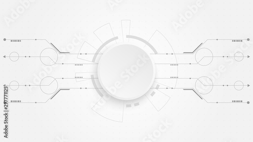 Abstract Digital Technology Cycle background.Business growth transformation to digital and Successful financial technology.