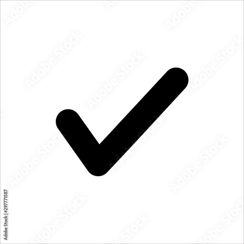 Vector check mark icon. symbol of check list  approval  or confirm with trendy flat style icon for web site design  logo  app  UI isolated on white background