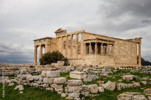 Ruin of the Erechtheion temple at Acropolis, Athens