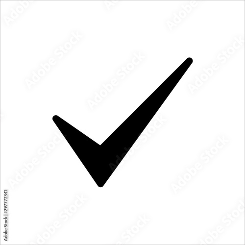 Vector check mark icon. symbol of check list, approval, or confirm with trendy flat style icon for web site design, logo, app, UI isolated on white background