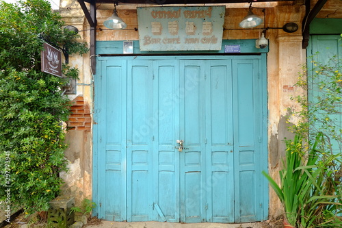 door in old wooden house