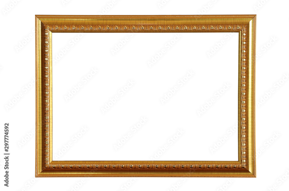 Gold picture frame isolated on white background. Gold picture frame isolated on white background.