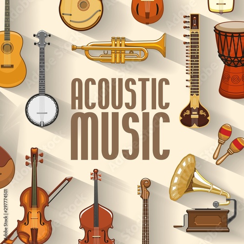 Music, acoustic and stringed musical instruments