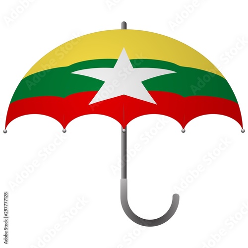 Myanmar flag umbrella