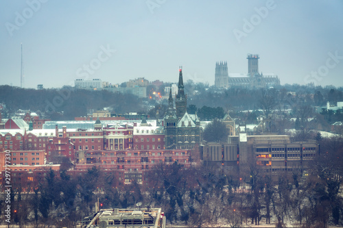View on Georgetown university at winter morning, Washington DC, USA